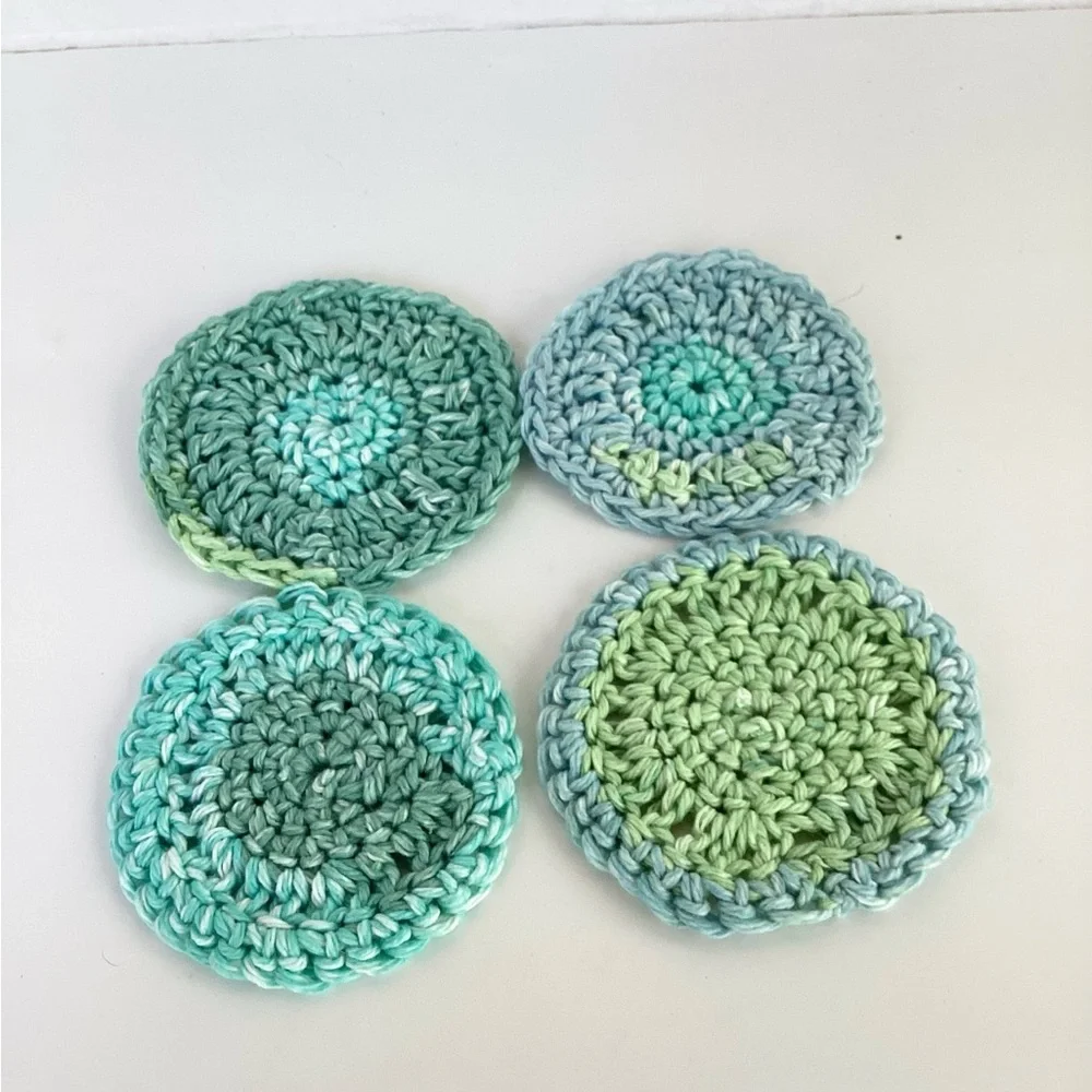 Coaster Set Hand CraftedTeal Blue Bar Cart Essentials